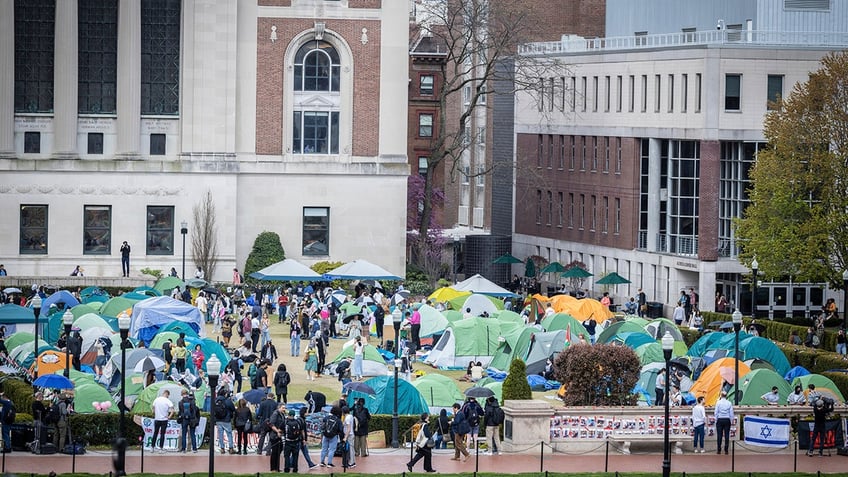 Protesters at Columbia