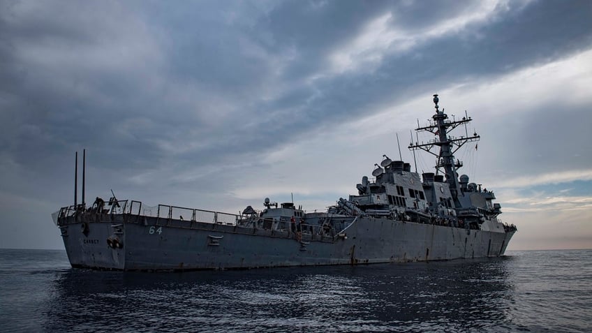 The USS Carney in the Mediterranean Sea