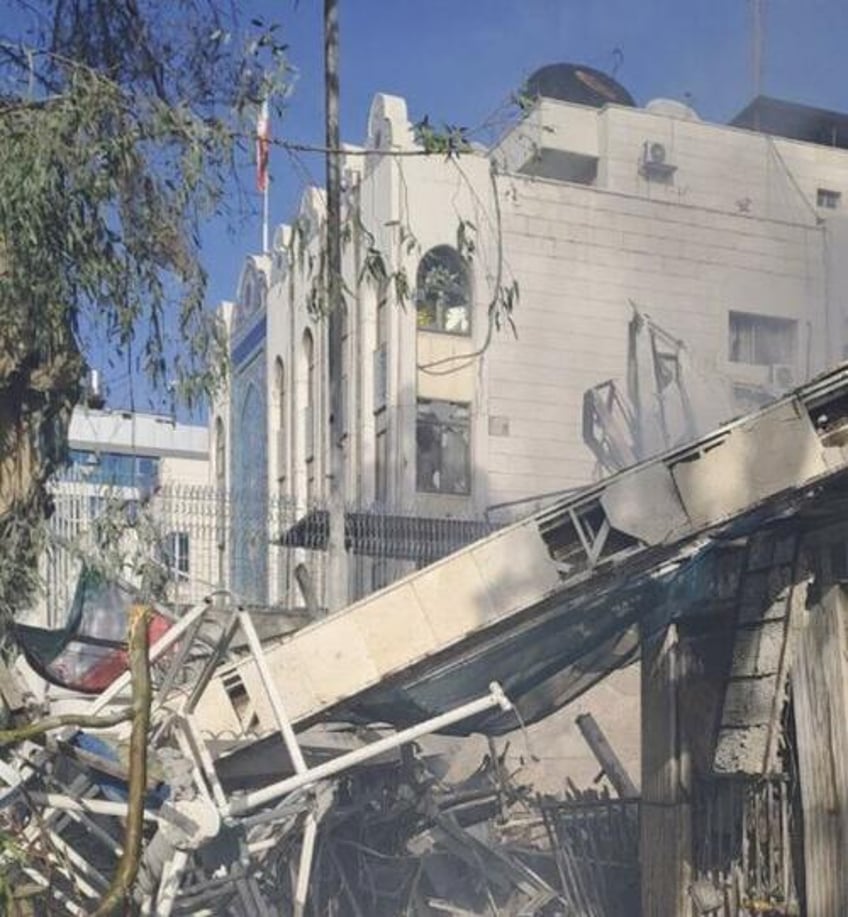 iranian embassy in syria targeted by large israeli airstrikes in major escalation