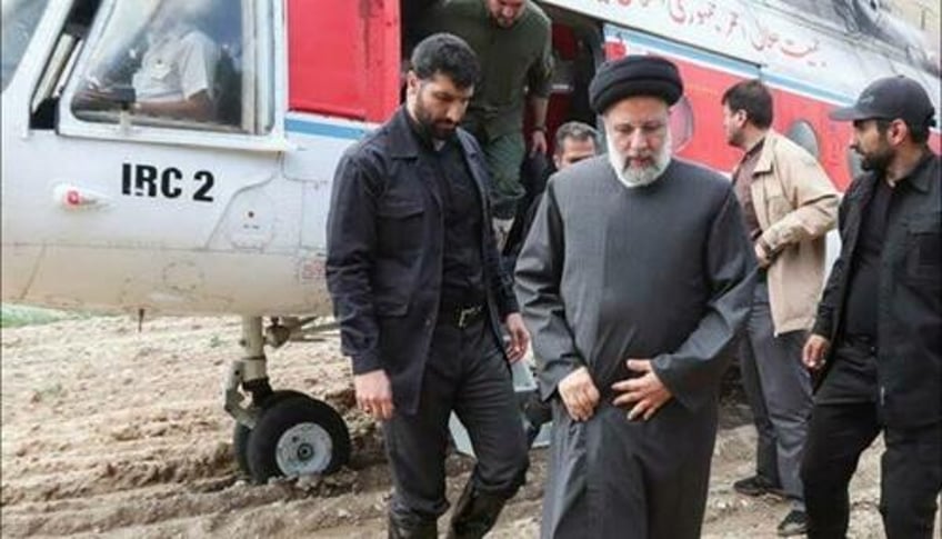 iranian president raisis helicopter goes down in remote area rescuers trying to reach site