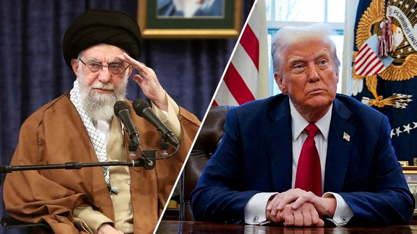 Iranian Supreme Leader Ayatollah Ali Khamenei, left, and President Donald Trump.