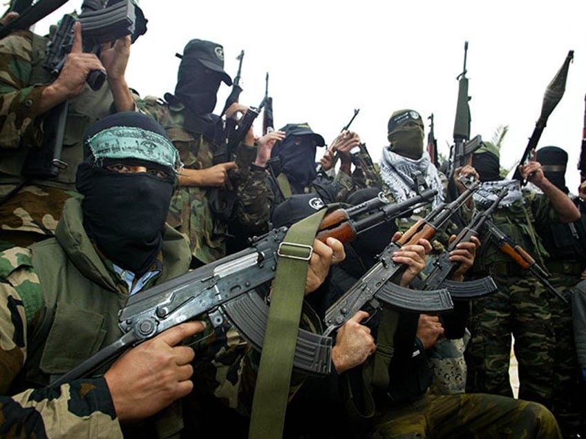 Palestinian militants representing the armed wings of Hamas, Islamic Jihad and the Popular