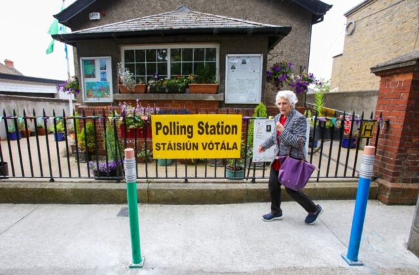 A polling station in Dublin. Ireland was voting in advance of June 9 when most of the EU's