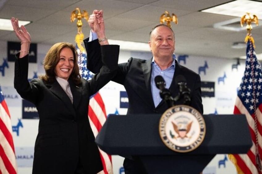 US Vice President and Democratic presidential candidate Kamala Harris and Second Gentleman