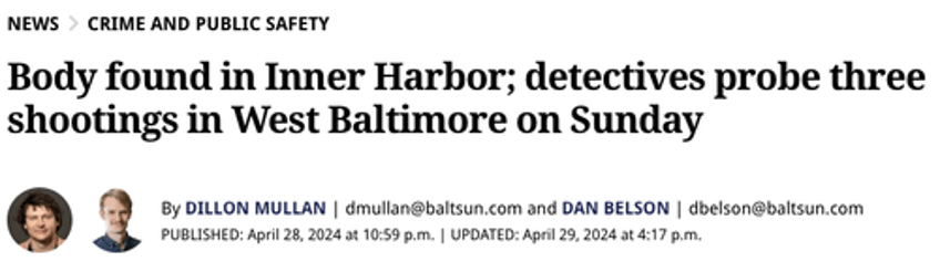 is this a joke baltimore city declares toxic inner harbor swimmable