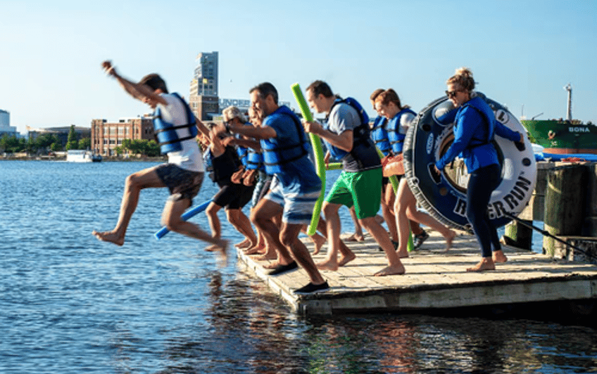 is this a joke baltimore city declares toxic inner harbor swimmable