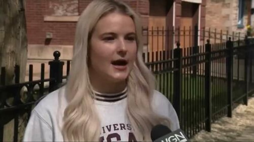 The University of Chicago student, identified as Madelyn, who pulled the magazine from a mugger's gun. 