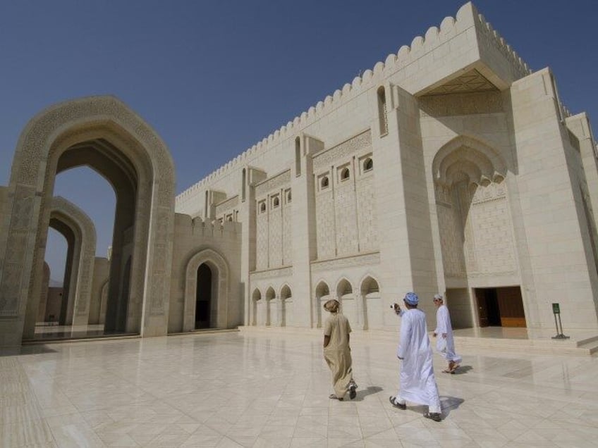 The courtyard of the Sultan Qaboos Grand Mosque, Muscat. (John Wreford/SOPA Images/LightRo