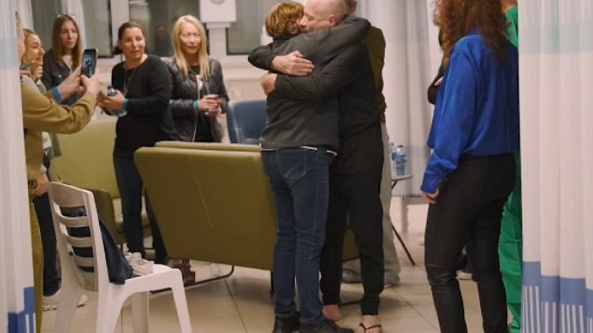 Freed Israeli hostages meet families