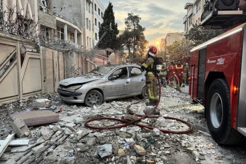 Buildings in Tehran were hit in the wave of Israeli airstrikes