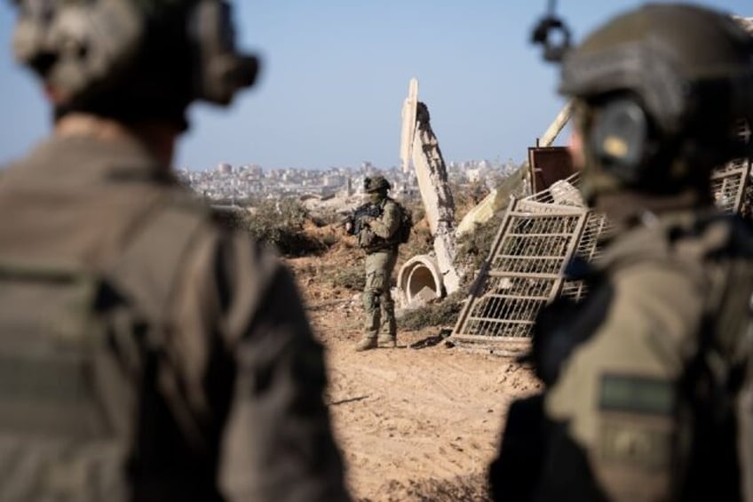 Israeli soldiers are seen operating in the Gaza Strip