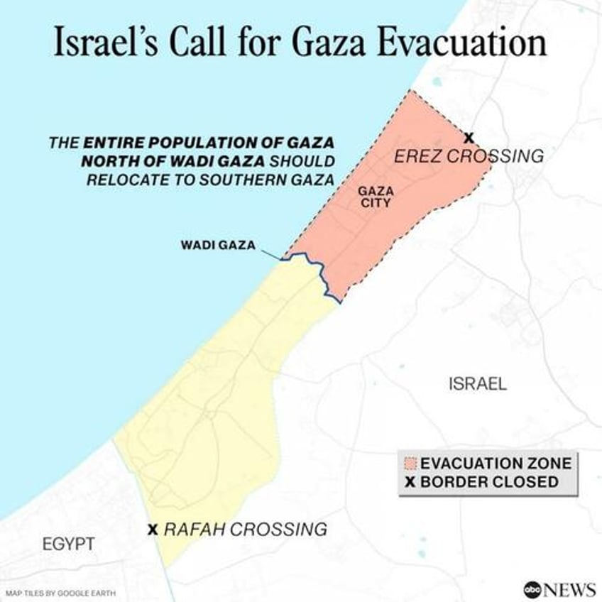 israel to consider civilians terrorist accomplices if they stay in north gaza