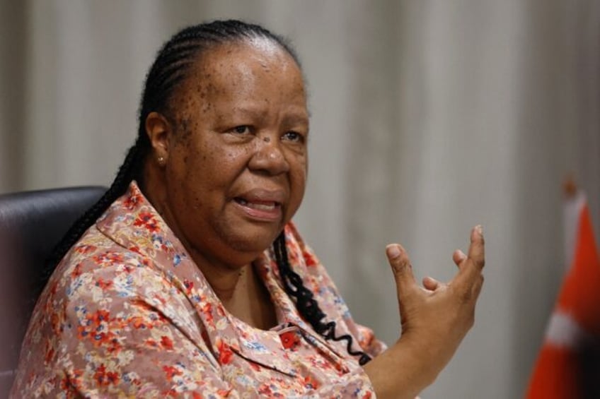 South Africa's Minister of International Relations and Cooperation Naledi Pandor speaks in