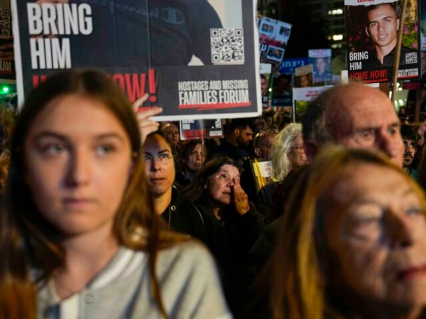 Hostage rally (Ariel Schalit / Associated Press)