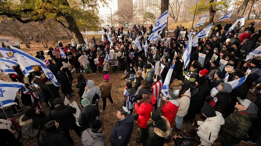 NYC hostage protest group photo