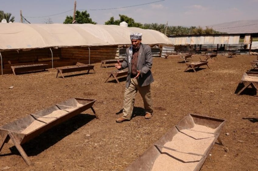 Palestinian farmer Talib Edais's sheep used to graze on the hills near his West Bank home,
