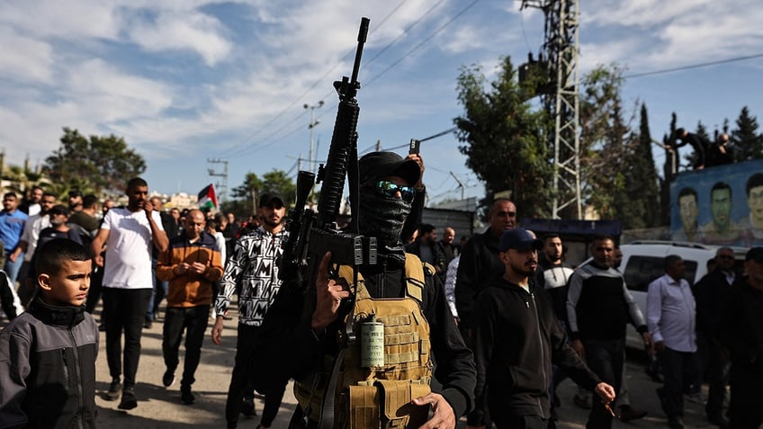 Palestinian funeral march