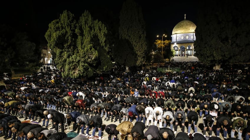 Muslims pray in Jerusalem