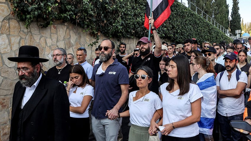 Hersh Goldberg-Polin family during funeral procession