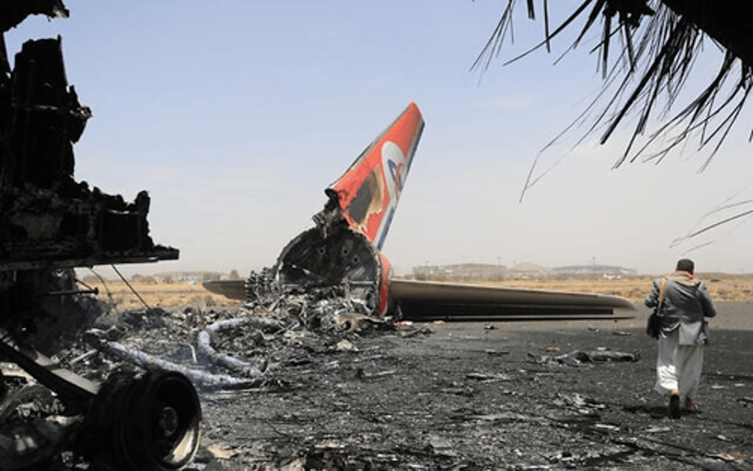 israeli retaliation strikes on yemen destroy last remaining airliners in capital