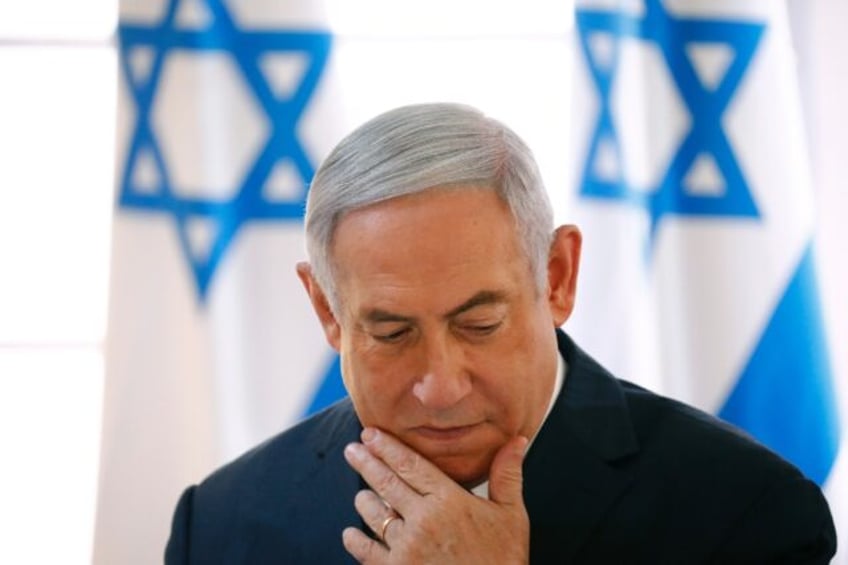 Israeli Prime Minister Benjamin Netanyahu during a previous cabinet meeting in the Jordan