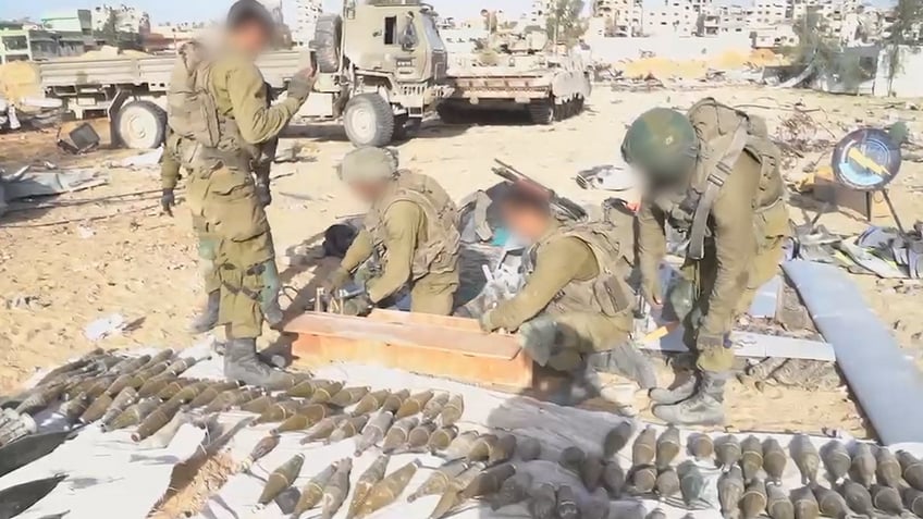 israels military releases video after finding one of hamas largest weapons depots in the gaza strip