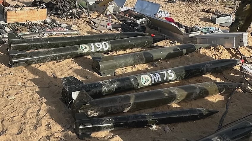 israels military releases video after finding one of hamas largest weapons depots in the gaza strip