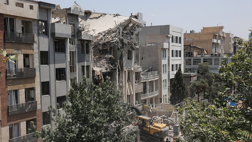 Aftermath of an Israeli strike on Iran