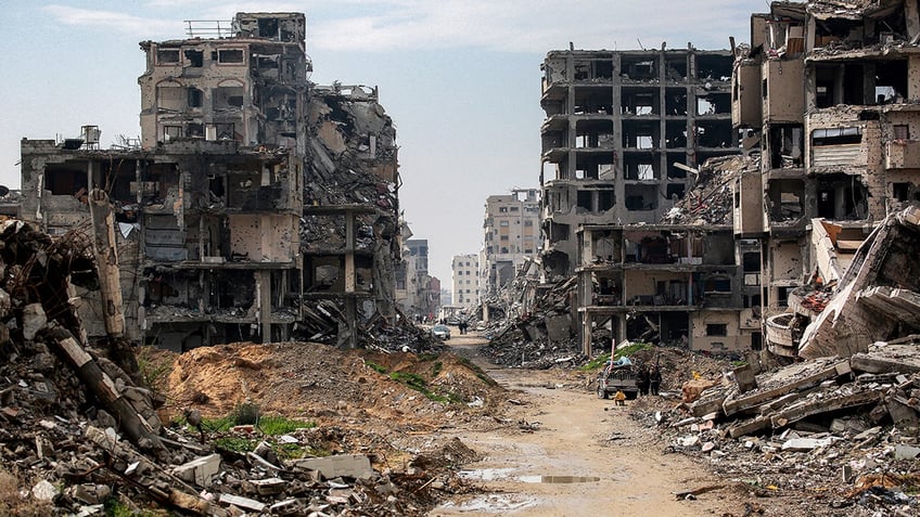 Destroyed buildings in Gaza