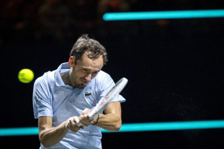 Stunned: Daniil Medvedev was knocked out of the Rotterdam Open by 92nd-ranked Mattia Bellu