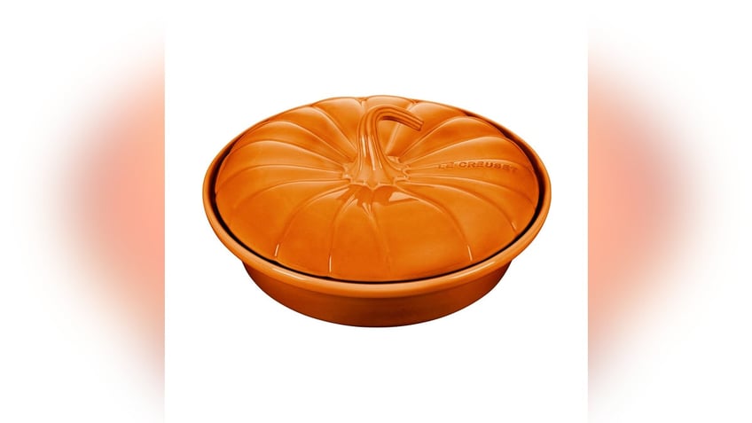 A pumpkin-shaped baking dish adds some festiveness to your fall baking. 