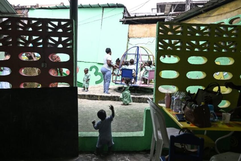 Abidjan's Cocovico market opened a nursery for the children of stallholders three years ag