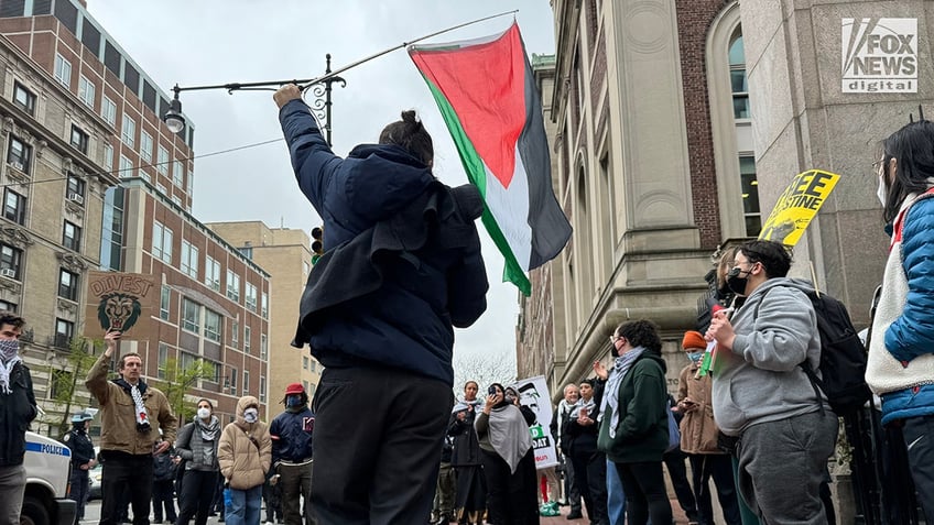 Anti-Israel students demonstrate on Columbia University’s campus