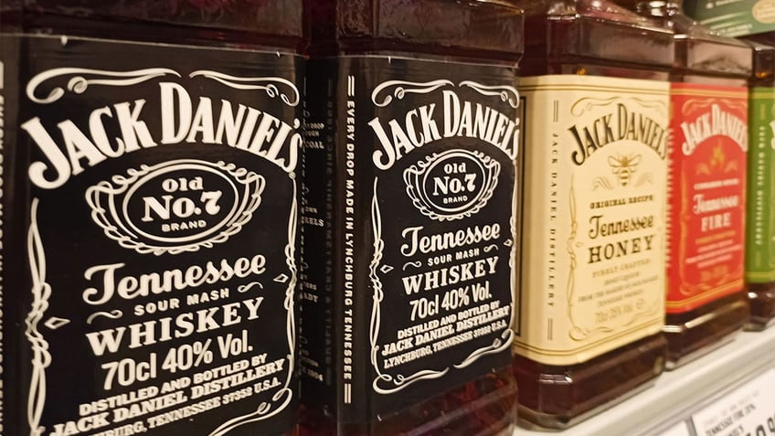 Jack Daniel's bottles on shelf