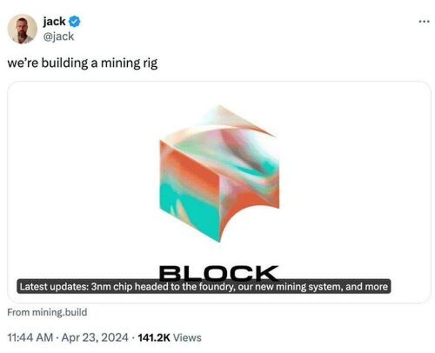 jack dorseys block announces development of full bitcoin mining system