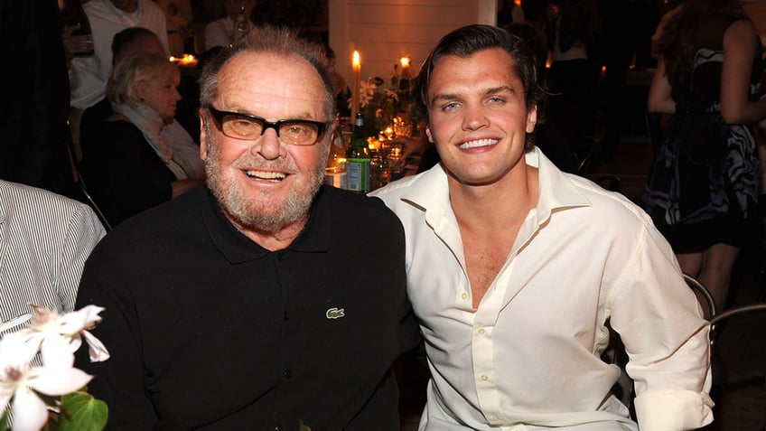 Jack Nicholson with his arm around his son Ray Nicholson