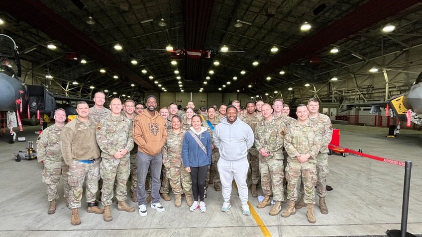 Maurice Jones-Drew at military base