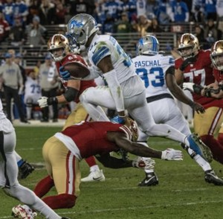 Jahmyr Gibbs, Kerby Joseph help Detroit Lions fend off San Francisco 49ers