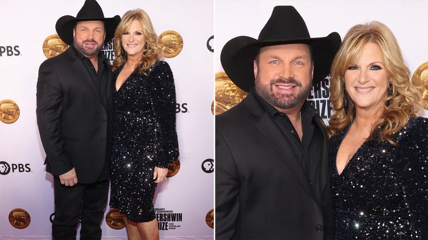 Garth Brooks and Trisha Yearwood on the red carpet.