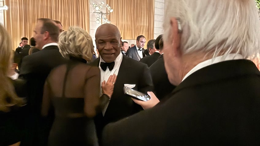 Mike Tyson at the ball