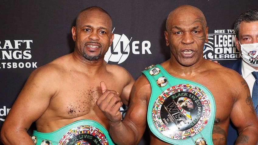 Roy Jones Jr and Mike Tyson