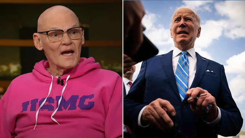 James Carville and President Joe Biden split image