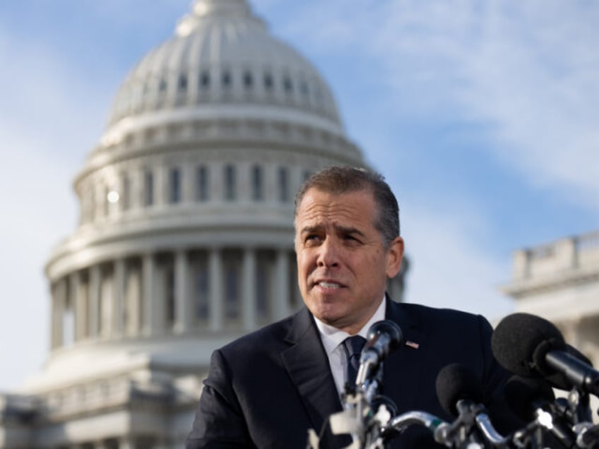 WASHINGTON - DECEMBER 13: Hunter Biden, son of President Joe Biden, makes a statement to t