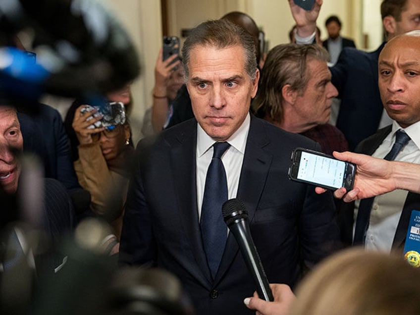 Hunter Biden, son of U.S. President Joe Biden, departs a House Oversight Committee meeting