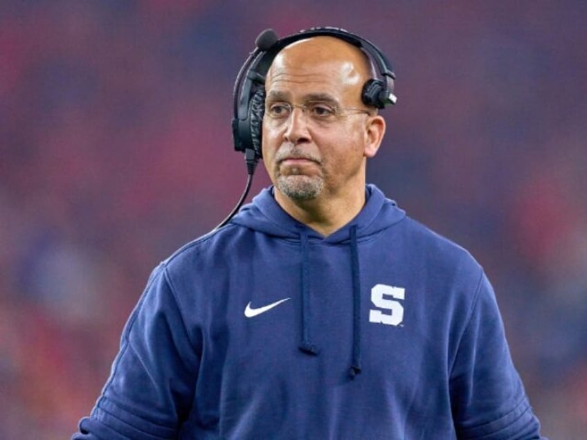 GLENDALE, ARIZONA - DECEMBER 31: Penn State Nittany Lions head coach James Franklin looks