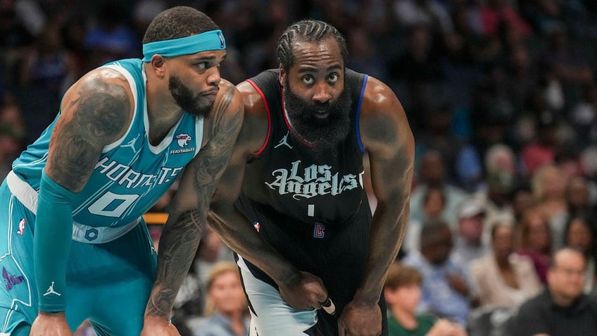 James Harden and Miles Bridges