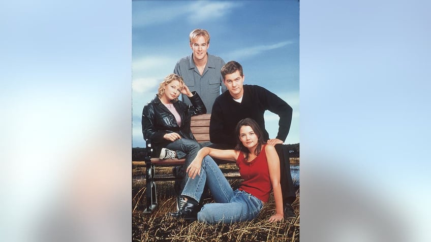 cast of "Dawson's Creek." (Season 3) Clockwise from top left: James Van Der Beek, Joshua Jackson, Katie Holmes and Michelle Williams.