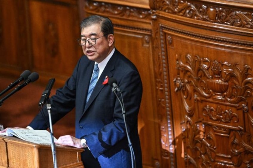 Japan's new Prime Minister Shigeru Ishiba delivers his inaugural policy address on Friday