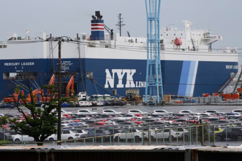 japan sank into a trade deficit last month as exports dropped especially to other asian nations