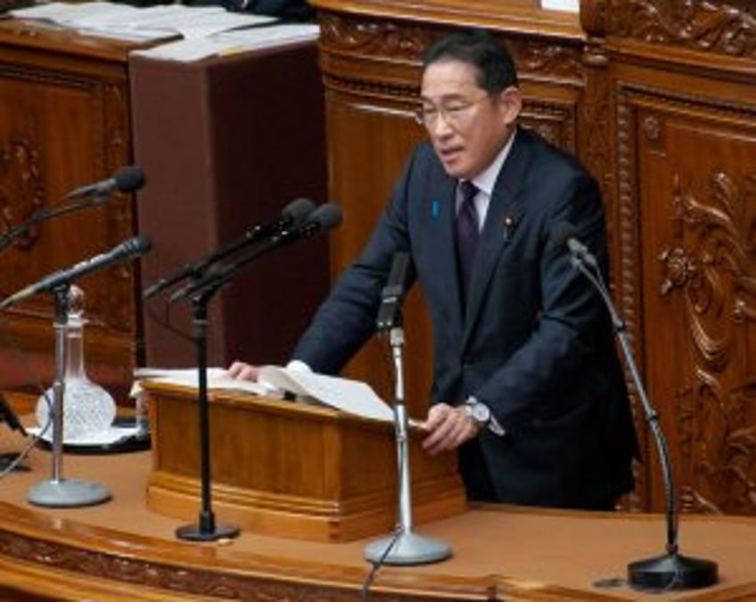 Japanese PM Fumio Kishida heckled during parliament address amid scandal fallout